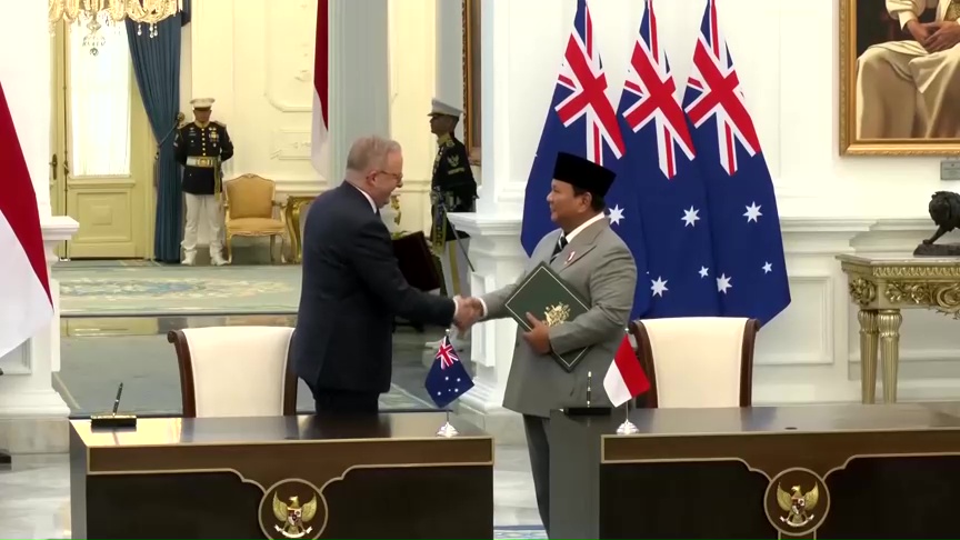 Australia e Indonesia firman pacto de seguridad