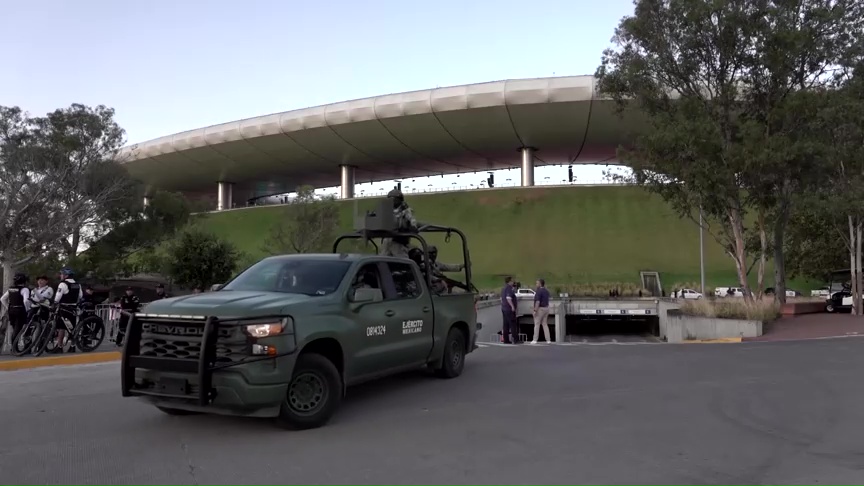 Fuerte seguridad en partido en Guadalajara