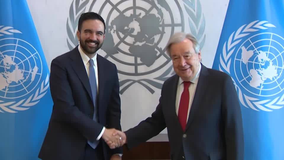 Jefe de la ONU se reúne con alcalde de Nueva York