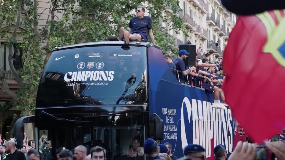 Barcelona celebra título de La Liga