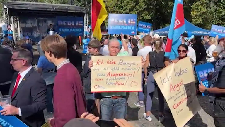 Berlín es escenario de contramarcha contra mitin de AfD