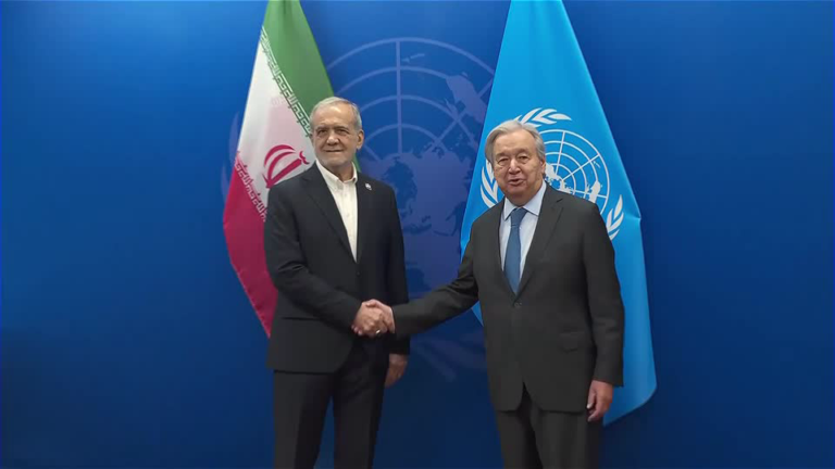 Pezeshkian y Guterres destacan la diplomacia