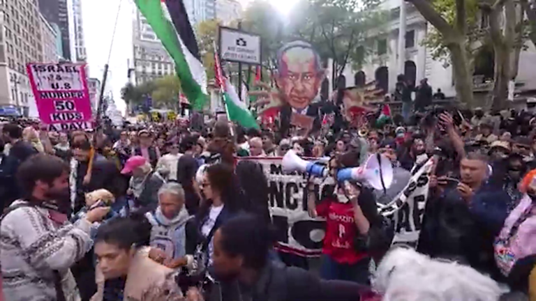 Protestas pro-Palestina en Nueva York y críticas de Netanyahu